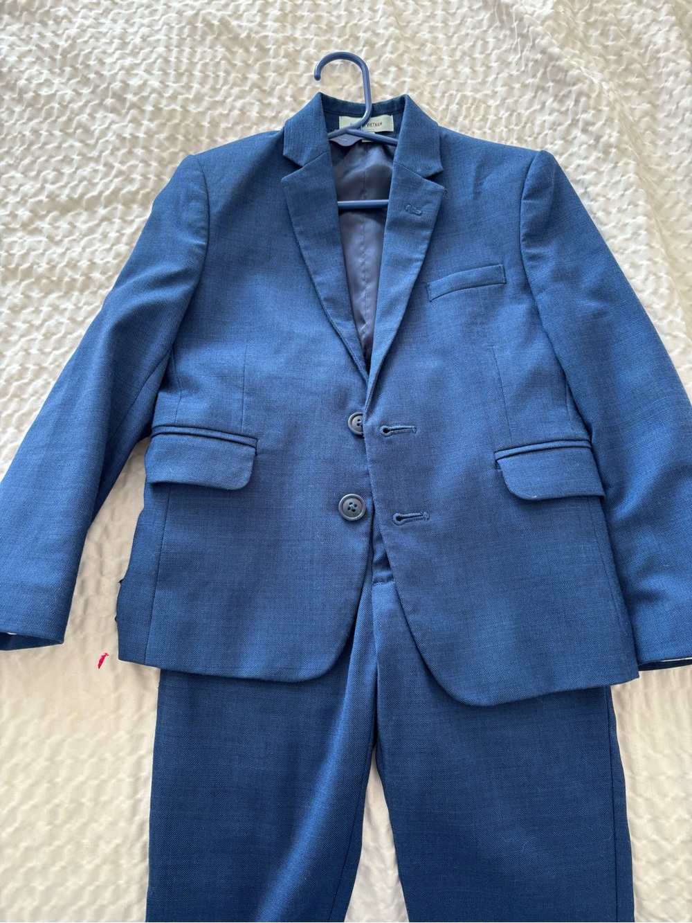 Classic Boys Blue Two-Piece Suit Jacket & Pants